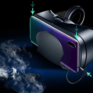 Ergonomic VR Headset with Controller for Immersive 3D and Eye Protection - Picture 1 of 14
