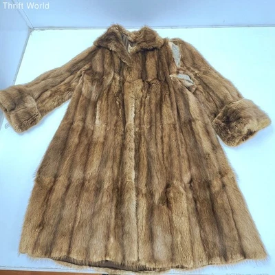 Vintage Goldstein Chapman's Omaha Mink Fur Coat Brown Mid Century PARTS CRAFT - Image 1 of 4