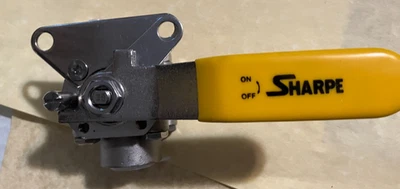 SHARPE 3/8" Threaded STAINLESS STEEL BALL VALVE F99  CF8M-316SS 1000 PSI Max - Image 1 of 4