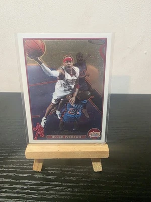 ALLEN IVERSON 2003/04 Topps Chrome Basketball Card PHILADELPHIA 76ERS NBA HOFer! - Image 1 of 2