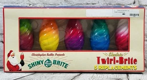 Christopher Radko Brillante Brite Twirl-Brite 5 Bombillas de Repuesto Colores Arco Iris - Imagen 1 de 4