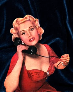 ZSA ZSA GABOR am Telefon 1952 Bild - 5 x 7 im Fotodruck - Bild 1 von 2