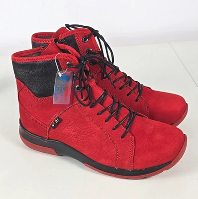 LKNW! - Botas Wolky AMBIENT Rojo Resistente al Agua Cuero Nubuck Cremallera 40/US 8.5 9 Foto 1 de 4