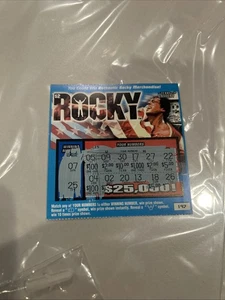 2006 Rocky Balboa Sylvester Stallone Lottery Ticket Texas Rare Blue - Bild 1 von 3