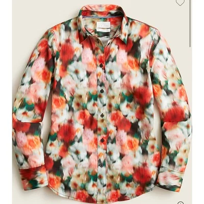 J.Crew | Camisa 100 % algodón ajustada Liberty Hazy Days con botones | Talla 6 Foto 1 de 4