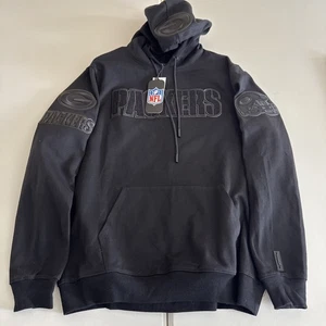 NWT Men's XL Pro Standard NFL Green Bay Packers Blacked Out Fleece Hoodie - Picture 1 of 13