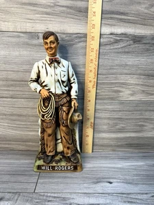 McCormick WILL ROGERS Vintage Whiskey Decanter 12”  Empty - Picture 1 of 3