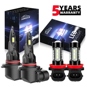 For 2013-2019 GMC Acadia 8000K LED Headlight Hi/Lo + Fog Light Bulbs Combo 4x - Picture 1 of 13