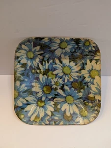Vintage MCM Fiberglas blau Gänseblümchen Muster Schüssel 7,25"x 1,5" - Bild 1 von 9