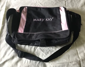 Mary Kay Messenger/Laptop Bag Black Pink Crossbody adjustable strap EUC UC - Picture 1 of 7