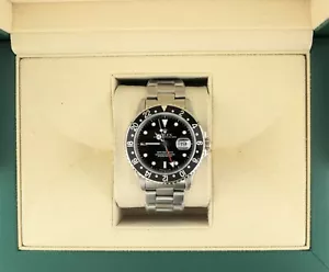 1990 Rolex GMT-Master II 16710 Black Dial SS Oyster No Papers 40mm - Picture 1 of 11