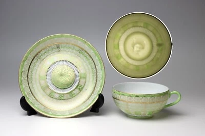 100 caras dibujadas a mano de hombres antiguos porcelana geisha taza y platillo fondo de litofana Foto 1 de 4