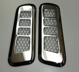 H2 Hummer Smooth Chrome Billet Interior Door Vent Bezel Set - Picture 1 of 2