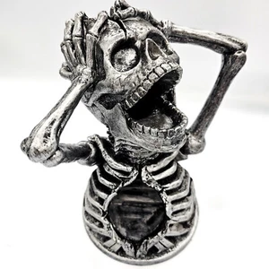 9" Silber Skelett DND Würfel Turm Roller Dungeons and Dragons Burg Tablett RPG - Bild 1 von 15