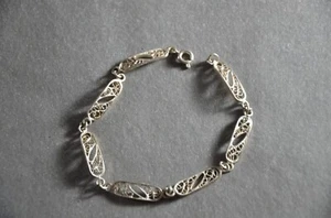 Filigranes Armband Filigranschmuck vmtl. Silber? Länge ca. 18cm - Bild 1 von 10