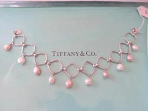 Pulsera de plata esterlina Tiffany & Co. Iridesse con eslabón cuadrado perla - Imagen 1 de 10