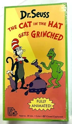 Dr Seuss The Cat in the Hat Gets Grinched (VHS, 1992) Christmas Special NEW HTF - Image 1 of 4