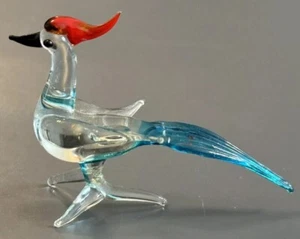 PEQUEÑO PÁJARO CRISTAL ESTILO MURANO VINTAGE - Imagen 1 de 9