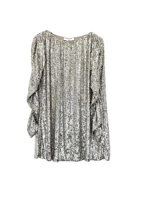 Saint Laurent Silver Sequins  Mini Dress Size M - Image 1 of 4