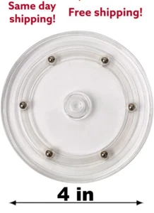 4 In Clear Acrylic Lazy Susan Turntable Organizer Table Kitchen Countertop - Picture 1 of 3