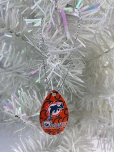 NFL Miami Dolphins Orange Vintage Teardrop Spinner Christbaumschmuck - Bild 1 von 3