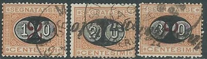 1890-91 KINGDOM USED OVERPRINTED TAX MARKER 3 VALUES - RE28-3 - Picture 1 of 1