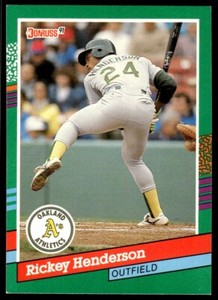 1991 Donruss Baseball Rickey Henderson Oakland Athletics #648