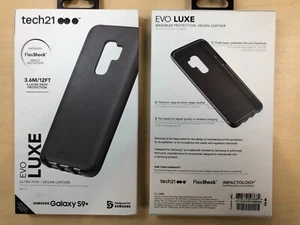 Tech21 Black Evo Luxe Vegan Leather Case – Samsung Galaxy S9+ - Picture 1 of 3