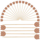 100 Bamboo Bear Top Cocktail Picks 4.7" for Party Drinks & Cupcakes