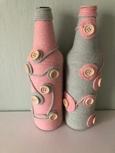 Decorated Bottles Pair - Picture 1 of 4