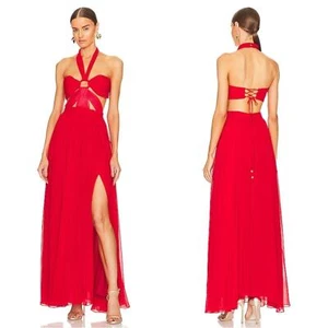 Patbo Neckholder-Maxikleid mit Ausschnitt Bonbonrot Größe 10 - Bild 1 von 13