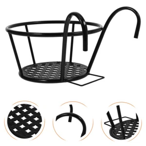 3 Pcs Hanging Flower Pot Rack Outdoor Wall Decor over Railing Planter Holder - Picture 1 of 12