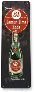 B1 Lemon Lime Soda Retro Rustic Cola Metal Decor Tin Sign B550 - Picture 1 of 2