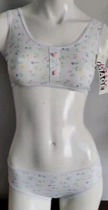 NWT! Vtg 90's Basic Image Girl's White Cotton 2 PC Top & Panties! L (10-12) Y - Picture 1 of 5