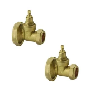 22mm Gate Type Central Heating Circulating Pump Valve Pair - Picture 1 of 2