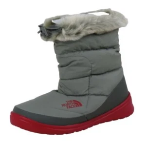 The North Face Nuptse Faux Fur IV Womens Winter Waterproof Bootie Grey Size 11 - Picture 1 of 11