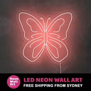 Butterfly Neon Signs, Kids Room Led Neon Sign, Light Up Butterfly Wall Art Decor - Picture 1 of 6