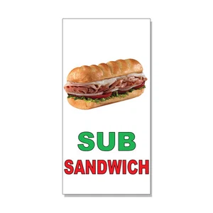 Letrero de tienda Sub Sandwich verde rojo bar restaurante calcomanía pegatina - Imagen 1 de 1