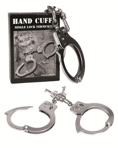 Handschellen vernickelt, beweglich silber -NEU- - Imagen 1 de 3
