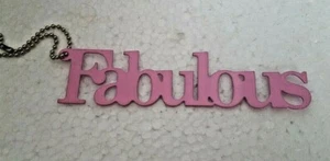 Hallmark Accessories Keychain Large Pink Metal Fabulous - Picture 1 of 1