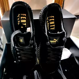 BRAND NEW IN BOX Puma Fenty by Rihanna shoes WOMENS SZ 7.5 Black Velvet Nice! - Picture 1 of 18