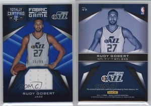 2016 Panini Totally Certified Fabric of the Game Materials Blue /99 Rudy Gobert