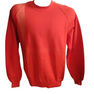 1OF1 SUN FADE Vtg 80's Jerzees Orange Crewneck Sweatshirt Large Raglan Sleeves - Picture 1 of 5