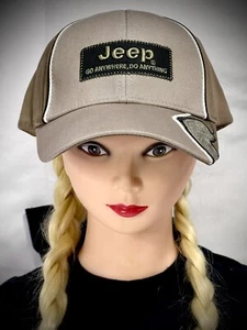 Gorra Paramount Outdoors JEEP Go Anywhere - Pesca de lubina caqui - Ajustable ☼ - Imagen 1 de 8