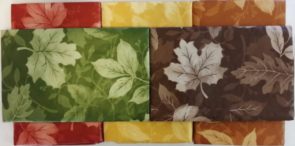 ELRENE HOME FASHIONS Print of Autumn Leaves on Asrt. Colors Vinyl Flannel Bk Tablecloth Various Sizes