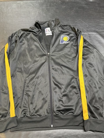 NBA Pacers Lightweight Zip Up Long Sleeve Jacket Youth XX Large Black Yellow Cover