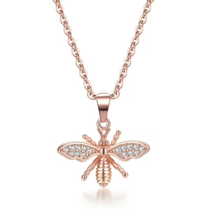 Collana con ciondolo ape colore oro rosa - Foto 1 di 4