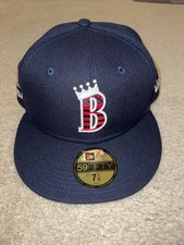 New Era 59Fifty Burlington Bees 4th Of July Hat Sz 7 1/8 Blue Brand New