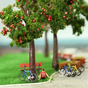 10pcs O Scale Pagoda Model Trees with Red Fruits 1:50 Railroad Landscape 11CM - Picture 1 of 6