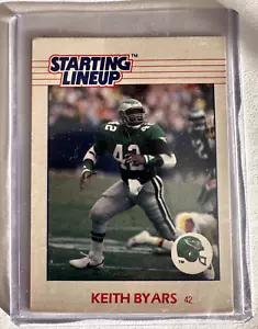1988 Startaufstellung Keith Byars Eagles Karte - Bild 1 von 2